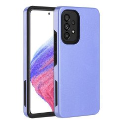 Glossy Dual Layer Armor Defender Hybrid Protective Case Cover for Samsung Galaxy A23 5G (Purple)